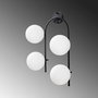 Opviq Jewel - 10595 Lámpara de pared moderna e industrial Negro y Crema